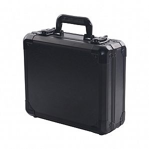 Estuche rígido de aluminio con contraseñas, caja de herramientas, maletín negro y plateado