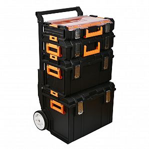 Caja de herramientas móvil de plástico apilable de 22''